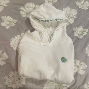 Kokolu White Hoodie- 100% Eco-friendly